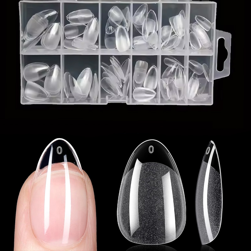 Resin Art Use - Pointes d'ongles ultra-courtes en forme d'amande,