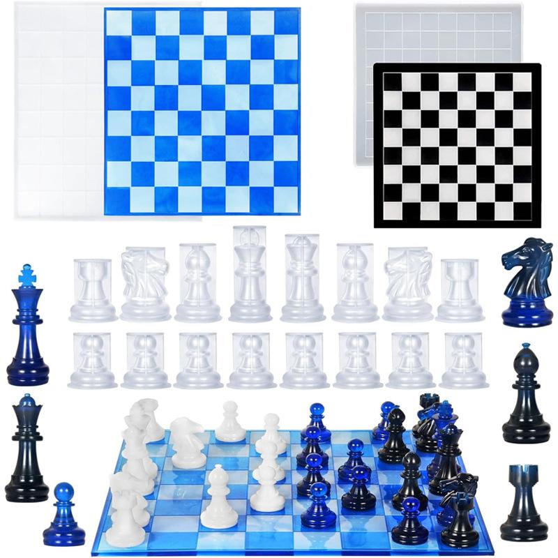 Resin Art Kit With Molds - Moule en résine pour jeu d'échecs