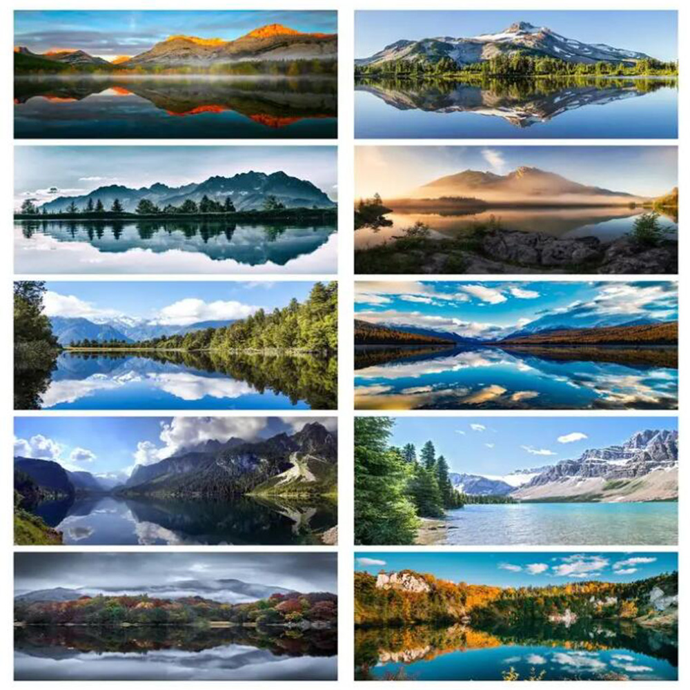 Resin Art Images - 5D diamant broderie paysage Image inversée