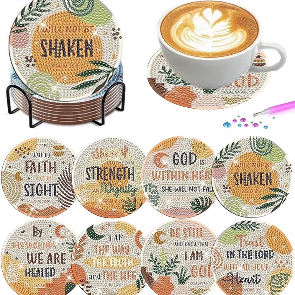 Resin Art And Design - Kit de 8 sous-verres à peindre