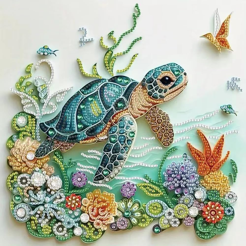 Resin Art Wall - Kits de Peinture Diamant Tortue Marine
