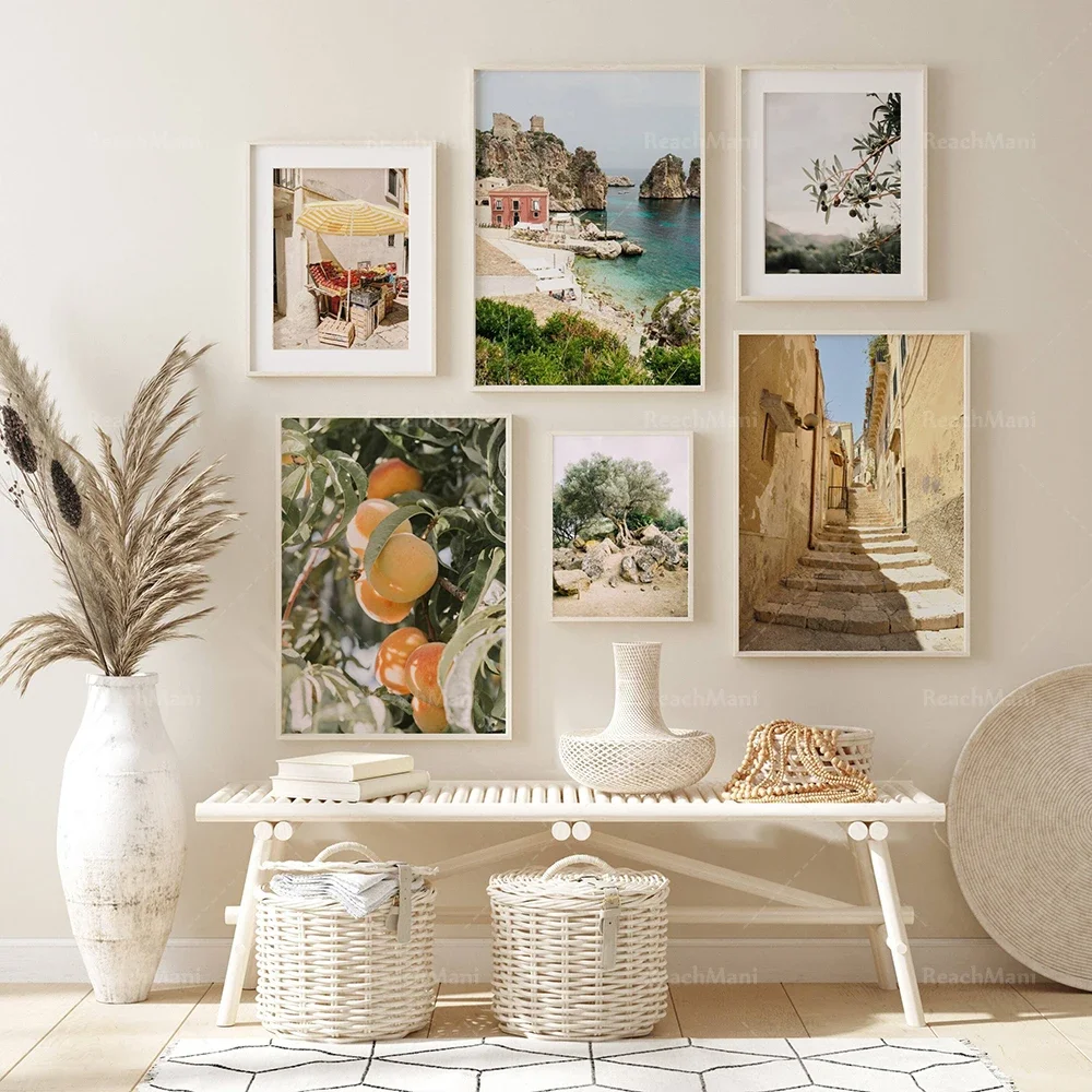Resin Art Wall - Affiche murale décorative de voyage Sicile