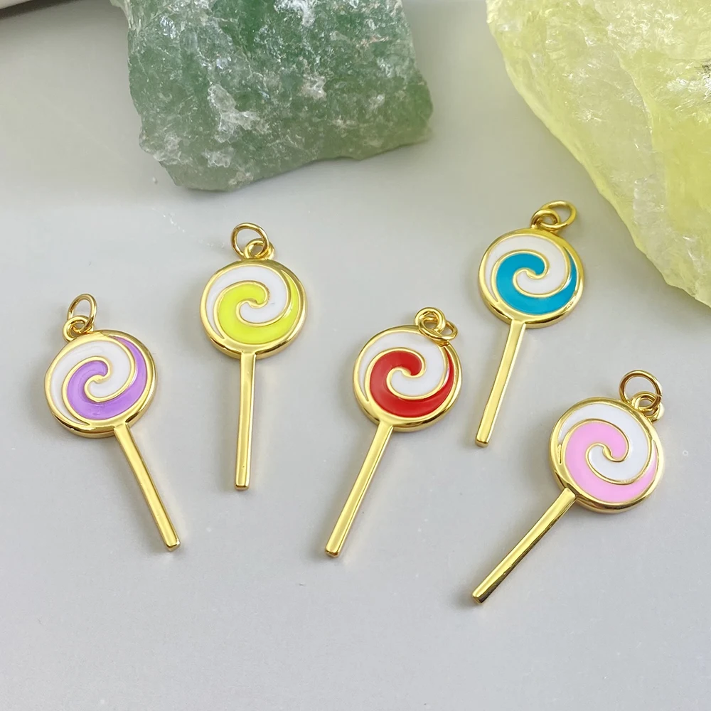 Resin Art Necklace - Bijoux à breloques sucette bonbon bohème