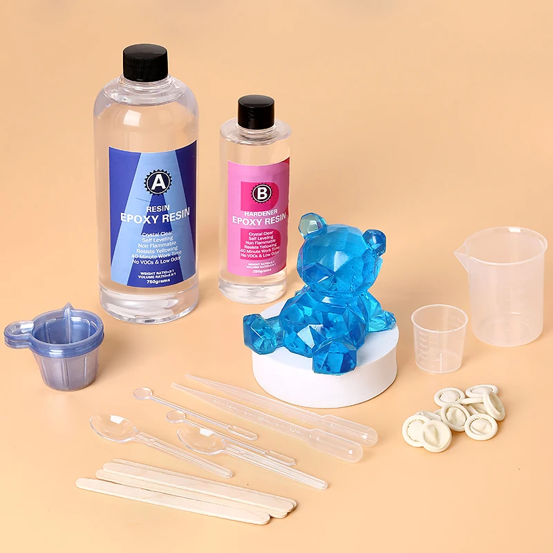 Resin Art Use - Kit de résine époxy transparente, mélange