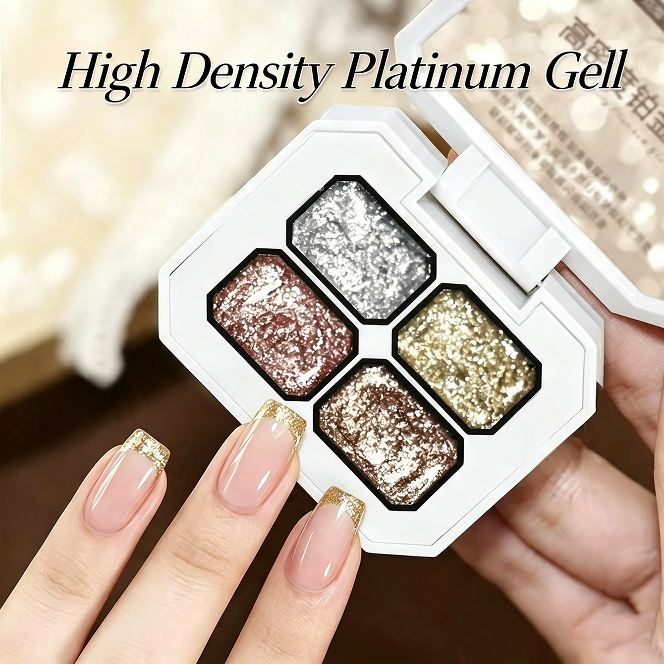 Resin Art Price - MIANEL Gel Solide Doré Scintillant Platine,