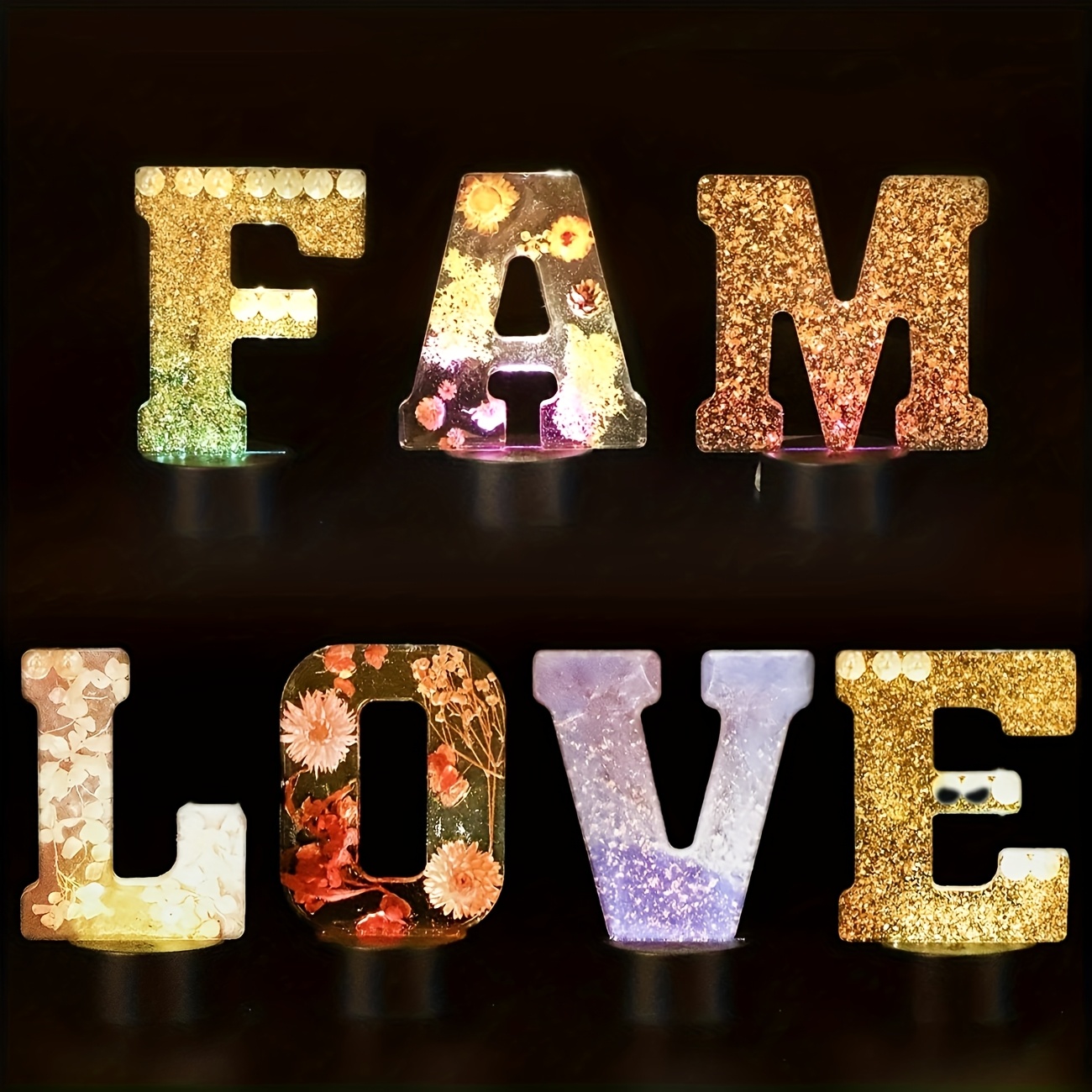 Resin Art Letters - Moule en résine pour grandes lettres