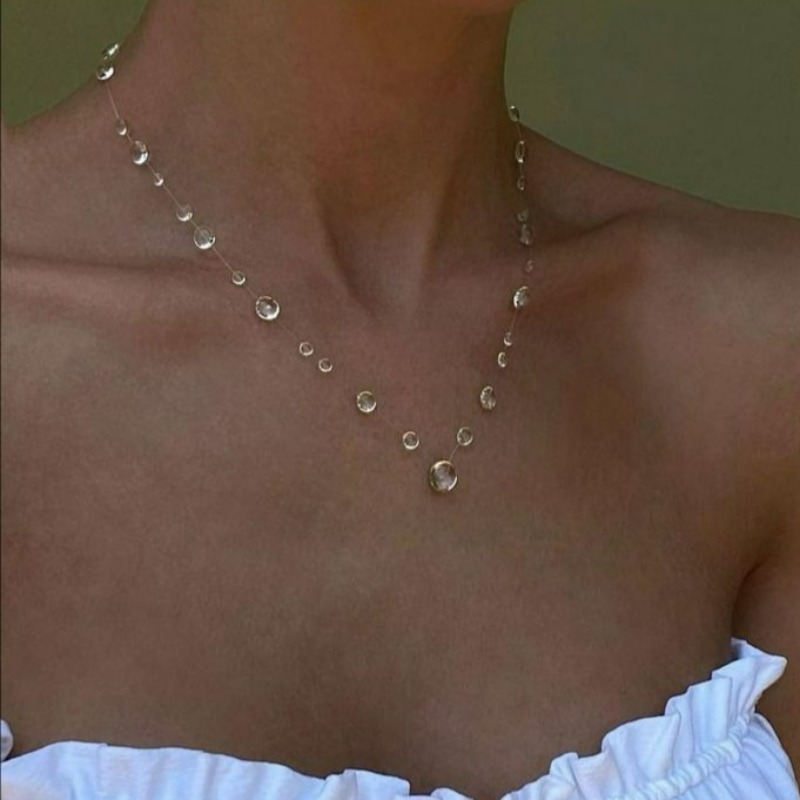 Collier goutte d'eau claire, b - Resin Art Necklace avis et prix