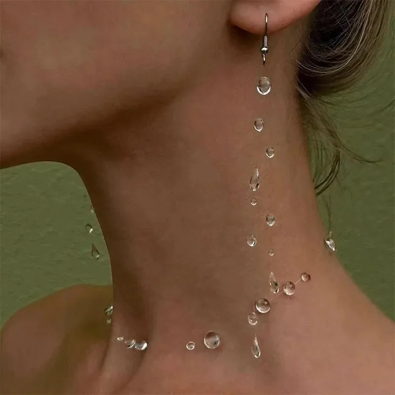 Collier goutte d'eau claire, b - Resin Art Necklace avis et prix
