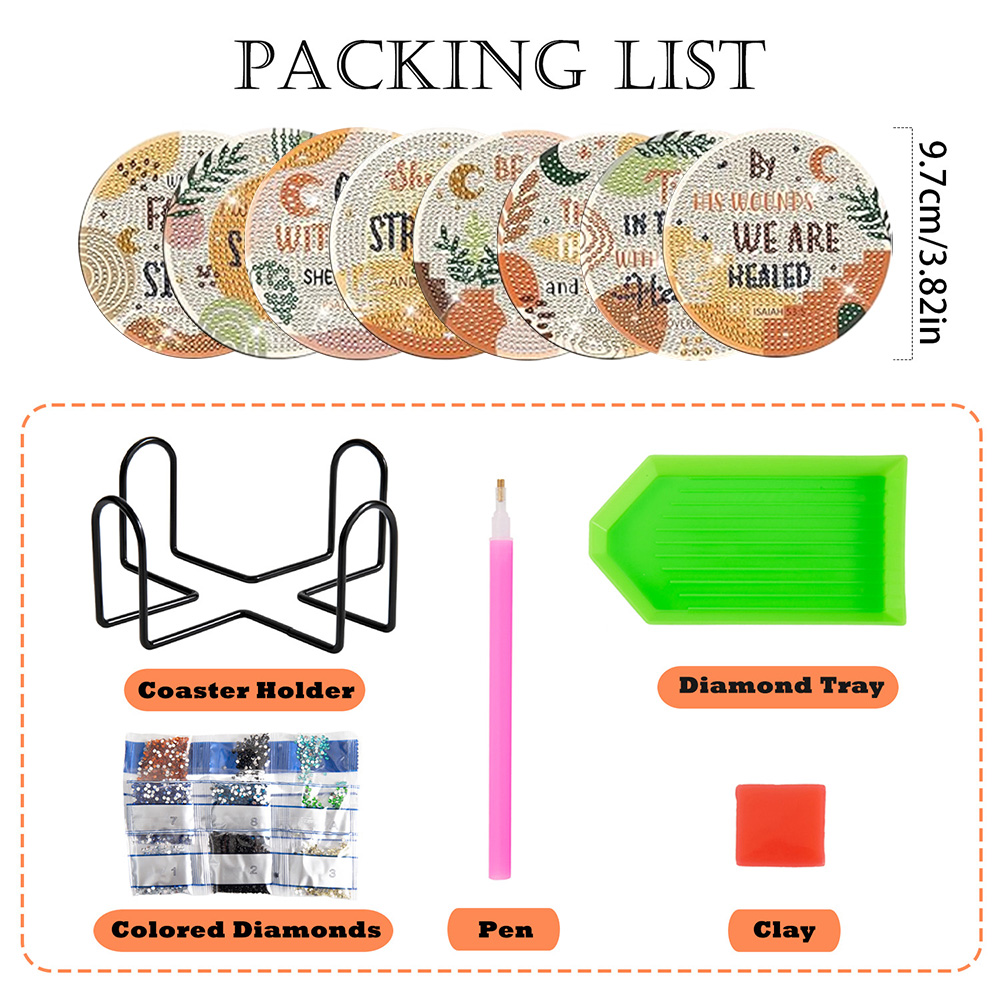 Kit de 8 sous-verres à peindre - Resin Art And Design avis et prix