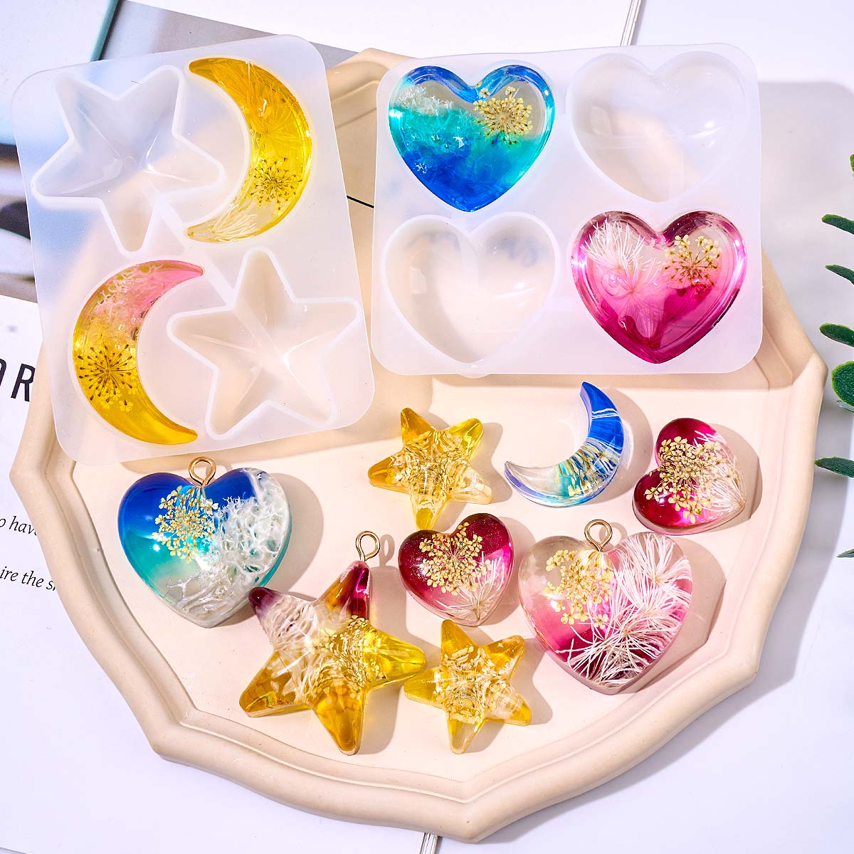 Moule en silicone Cœur Étoile  - Resin Art Letters avis et prix