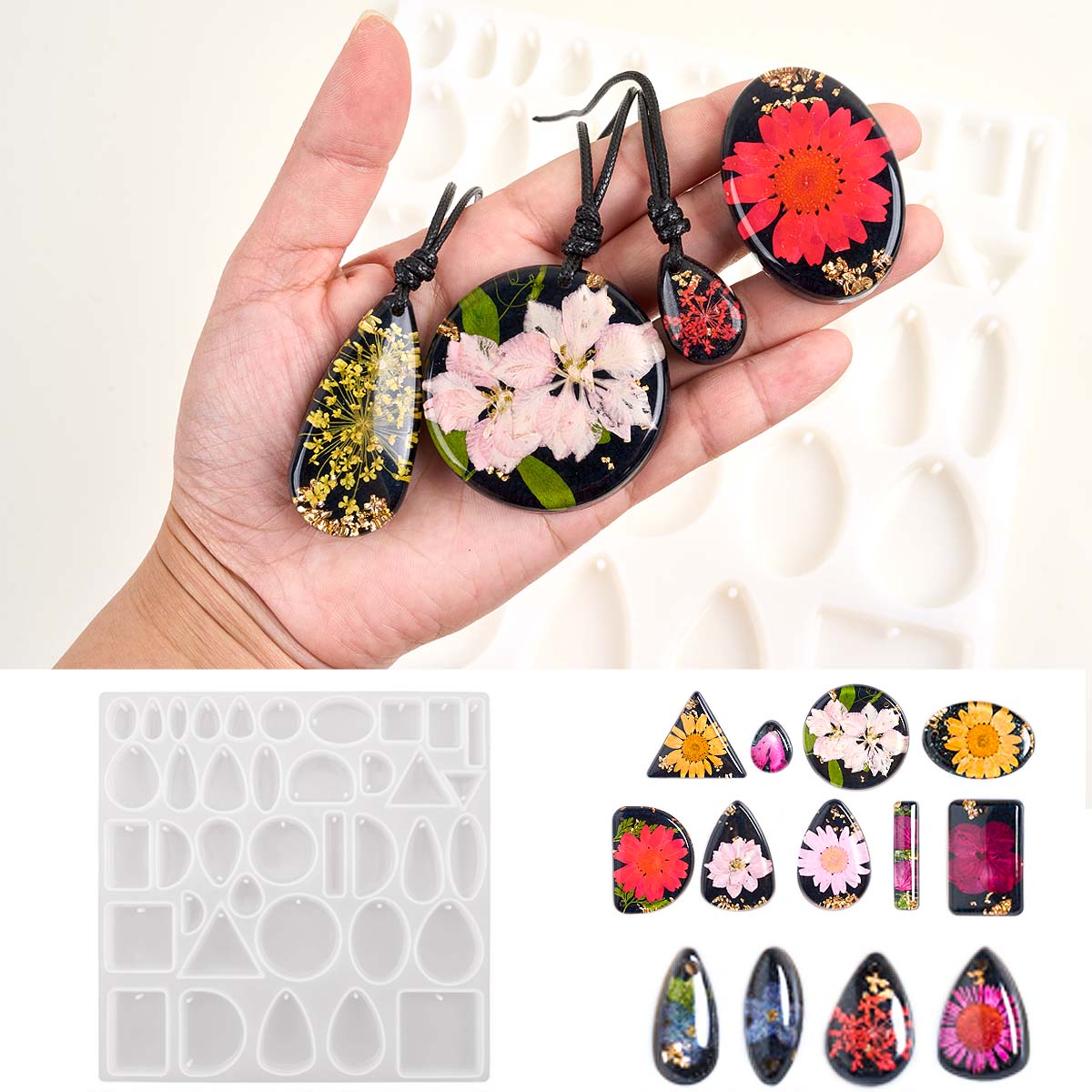 Moule en Silicone pour pendent - Resin Art Necklace avis et prix