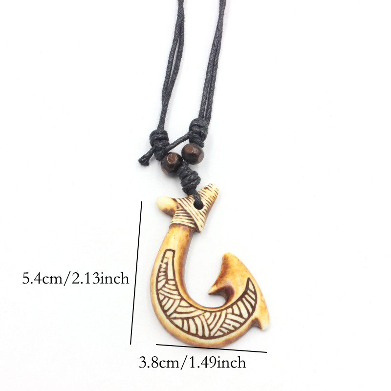 Collier en forme d'hameçon mao - Resin Art Necklace avis et prix