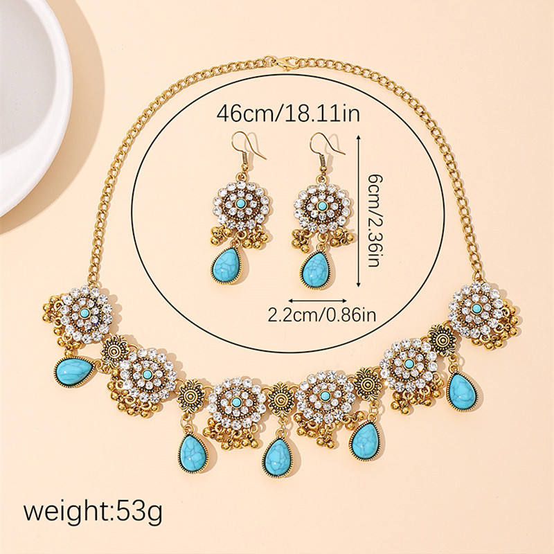 Kymyad ethnique Vintage strass - Resin Art Necklace avis et prix