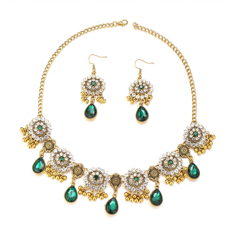 Kymyad ethnique Vintage strass - Resin Art Necklace avis et prix