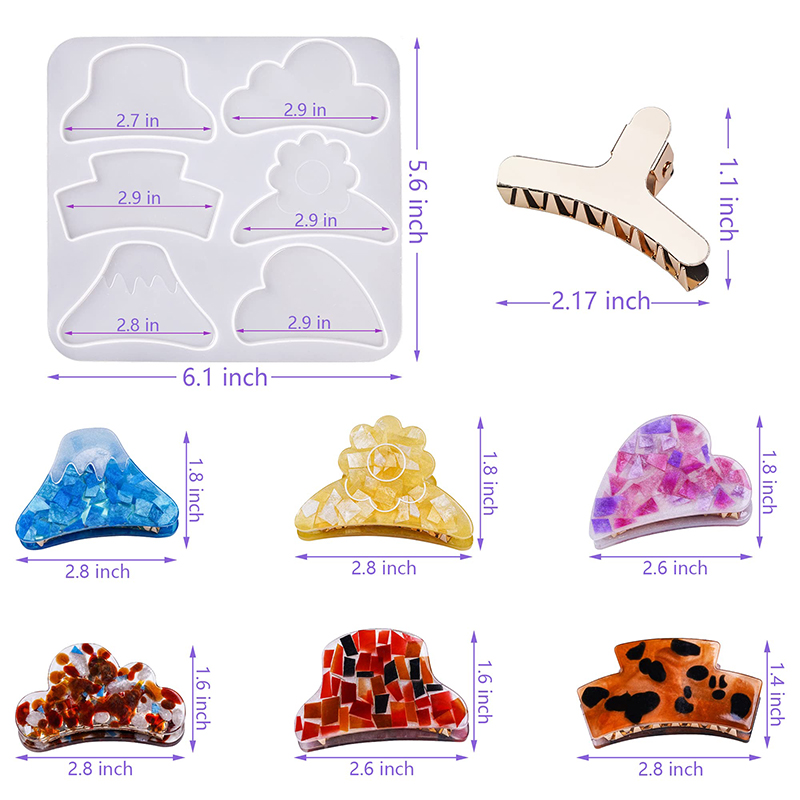 Pinces à cheveux en résine de  - Resin Art Letters avis et prix