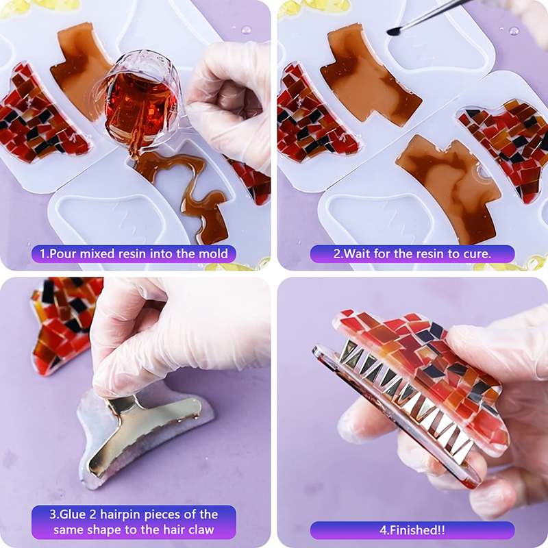 Pinces à cheveux en résine de  - Resin Art Letters avis et prix