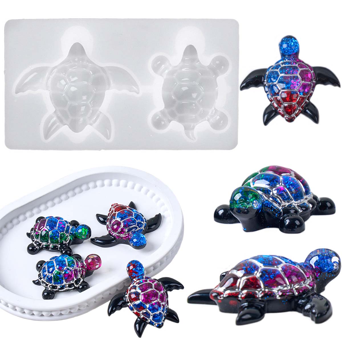 Porte-clés tortue de mer 3D, m - Resin Art Letters avis et prix